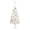 Artificial Pre-lit Christmas Tree with Ball Set White 180 cm Colour rose Size 180 x 90 cm Quantity in Package 1 Number of Branch Tips 