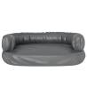 Ergonomic Foam Dog Bed - Grey Faux Leather 60x42 cm | Hipo Market