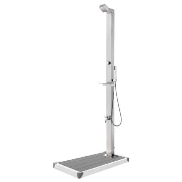 Garden Shower with Grey Base - 225 cm Stainless Steel