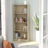 4-Tier Book Cabinet Sonoma Oak 60x24x142 cm Engineered Wood Colour sonoma oak Size 60 x 24 x 142 cm Quantity in Package 1 