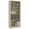 4-Tier Book Cabinet in Sonoma Oak - Stylish & Modern Design