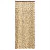 Fly Curtain Beige and Brown 100x230 cm Chenille | HipoMarket