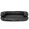 Ergonomic Foam Dog Bed in Black - 75x53 cm Faux Leather