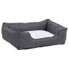 Comfortable Grey & White Dog Bed - 85.5x70x23 cm