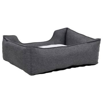 Comfortable Grey & White Dog Bed - 85.5x70x23 cm