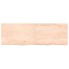 Rustic Wall Shelf - Untreated Solid Oak Wood - 120x40 cm