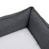 Comfortable Grey & White Dog Bed - 85.5x70x23 cm