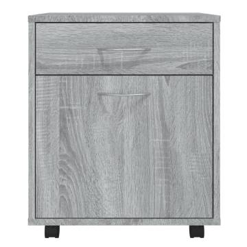 Rolling Cabinet Grey Sonoma 45x38x54 cm | Hipomarket