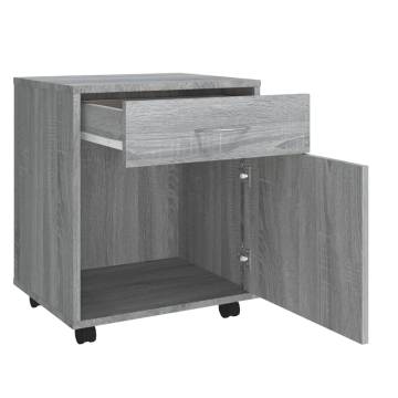 Rolling Cabinet Grey Sonoma 45x38x54 cm | Hipomarket