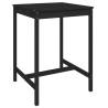 3 Piece Black Solid Wood Garden Bar Set - Stylish Outdoor Dining