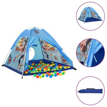 Children Play Tent with 250 Balls - Blue 120x120x90 cm