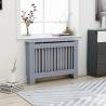 Stylish Anthracite Radiator Cover 112x19x81.5 cm MDF