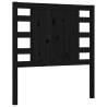 Black Single Bed Frame with Headboard | Solid Pine Wood