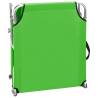 Folding Sun Lounger with Canopy - Green Aluminium | HipoMarket