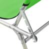 Folding Sun Lounger with Canopy - Green Aluminium | HipoMarket