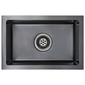 Handmade Black Stainless Steel Kitchen Sink | Hipomarket