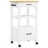 Vintage Kitchen Trolley MONZA | Solid Pine Wood 48x40x90 cm