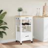 Vintage Kitchen Trolley MONZA | Solid Pine Wood 48x40x90 cm