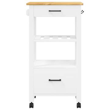 Vintage Kitchen Trolley MONZA | Solid Pine Wood 48x40x90 cm