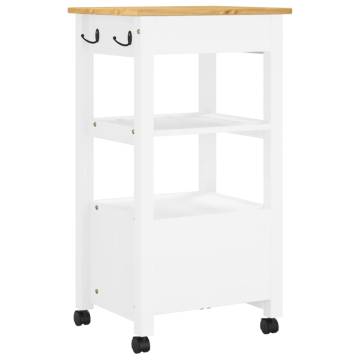 Vintage Kitchen Trolley MONZA | Solid Pine Wood 48x40x90 cm