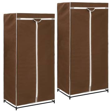 Stylish Brown Wardrobes 2 pcs - 75x50x160 cm | HipoMarket