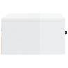 Wall-Mounted Bedside Cabinets - High Gloss White | HipoMarket