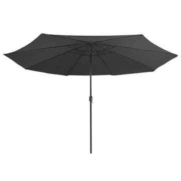 Outdoor Parasol with Metal Pole 400cm - Anthracite Shade