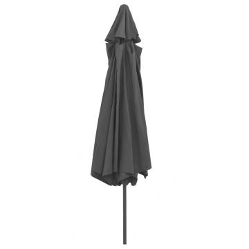 Outdoor Parasol with Metal Pole 400cm - Anthracite Shade