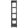 5-Tier Black Storage Shelf - Versatile & Sturdy Plastic