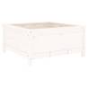 Garden Planter White Solid Wood Pine - 82.5x82.5x39 cm