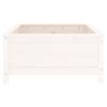 Garden Planter White Solid Wood Pine - 82.5x82.5x39 cm