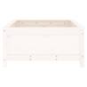 Garden Planter White Solid Wood Pine - 82.5x82.5x39 cm