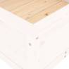 Garden Planter White Solid Wood Pine - 82.5x82.5x39 cm