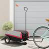 Durable Bike Trailer Black and Red - 30 kg Iron | Hipomarket