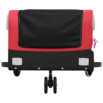 Durable Bike Trailer Black and Red - 30 kg Iron | Hipomarket