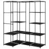 Corner Wardrobe Black 130x87x169 cm - Space-Saving Storage