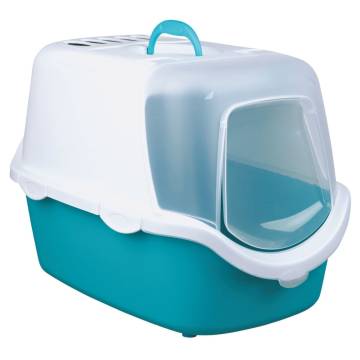 TRIXIE Cat Litter Tray Vico | Turquoise & White - Hipomarket