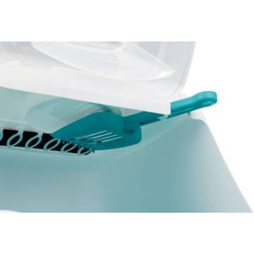 TRIXIE Cat Litter Tray Vico | Turquoise & White - Hipomarket