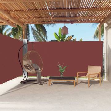 Retractable Side Awning Brown 180x600 cm - Stylish Garden Solution