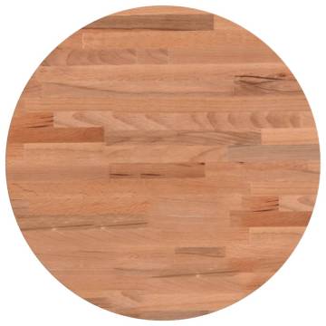 Round Solid Beech Wood Table Top Ø40x4 cm | HipoMarket