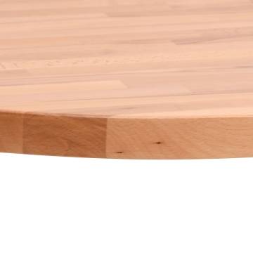 Round Solid Beech Wood Table Top Ø40x4 cm | HipoMarket