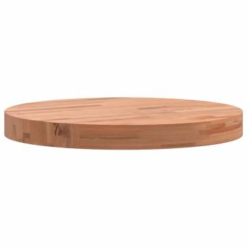 Round Solid Beech Wood Table Top Ø40x4 cm | HipoMarket