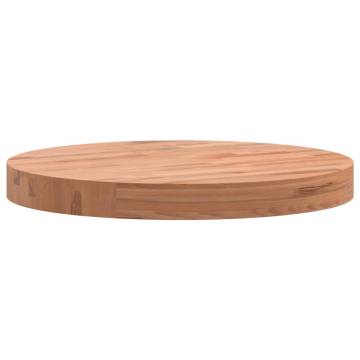 Round Solid Beech Wood Table Top Ø40x4 cm | HipoMarket