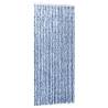 Insect Curtain Blue, White & Silver - 100x220 cm Chenille