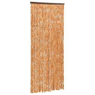 Insect Curtain Ochre & White 90x220 cm Chenille | HipoMarket