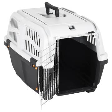 Durable Pet Carrier with Metal Door - 60x40x39 cm