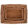 4 Piece Nesting Basket Set - Brown Willow Organiser