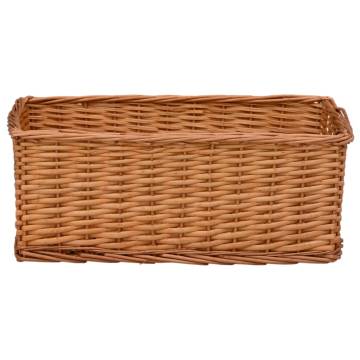 4 Piece Nesting Basket Set - Brown Willow Organiser