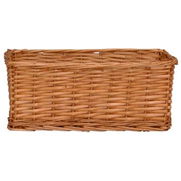 4 Piece Nesting Basket Set - Brown Willow Organiser