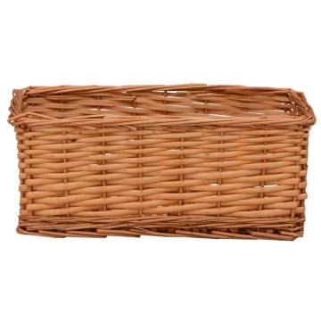 4 Piece Nesting Basket Set - Brown Willow Organiser